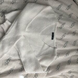 SHEIN White Ribbed Sweater